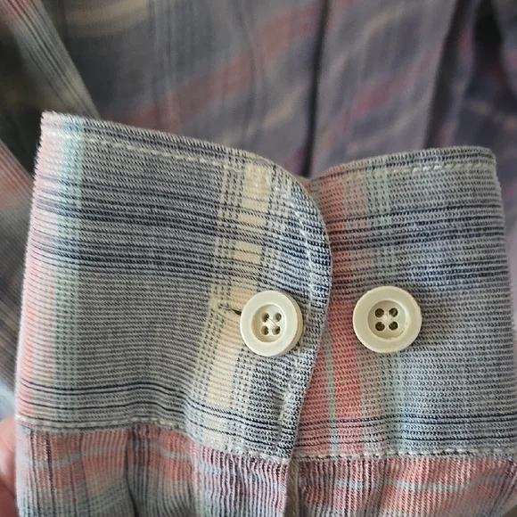 Tommy Bahama Men's Blue and Pink Plaid Shirt - Picture 4 of 11